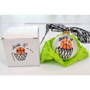 Cotton Colors Holiday Basketball Dunk It Ball Christmas Ornament Hand‎ Painted